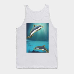 dolphin art Tank Top